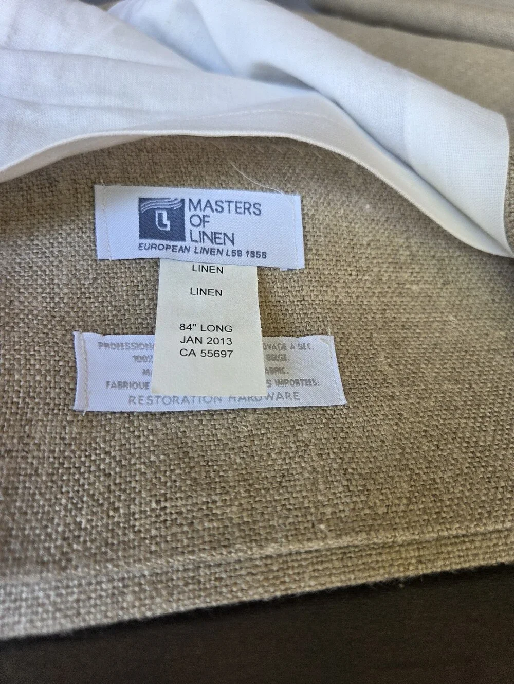 Restoration Hardware Linen Drapery Panel Color 